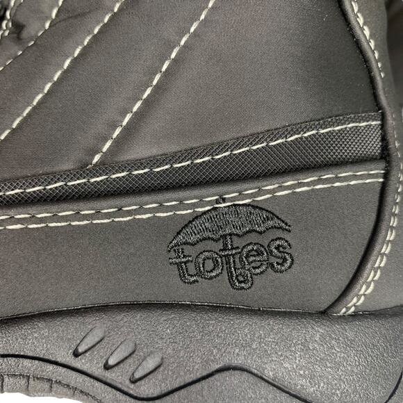 Totes NWOB Rain Faux Fur Boots Women Size 6M Black - Picture 8 of 13